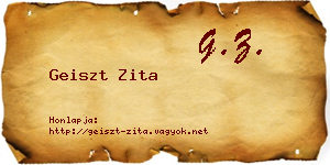 Geiszt Zita névjegykártya